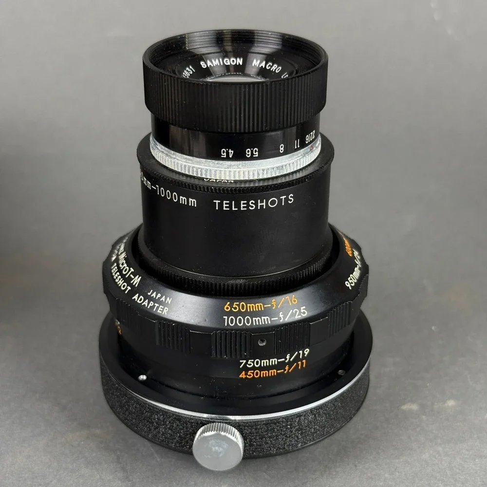 Samigon Glanz Micro T-M Zoom Teleshot Adapter 90mm Macro Lens Set Japan